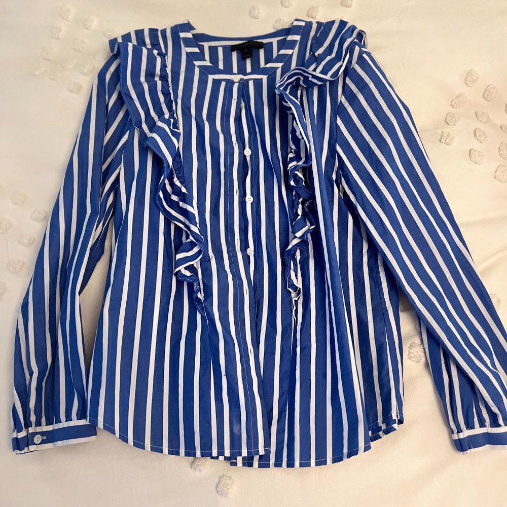 J Crew ruffle blouse